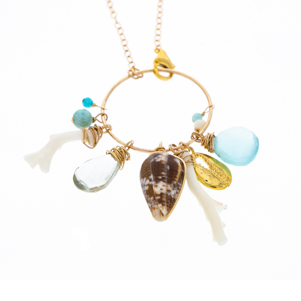 Shell Cluster Necklace - 21 Degrees North Designs - 21ºN
