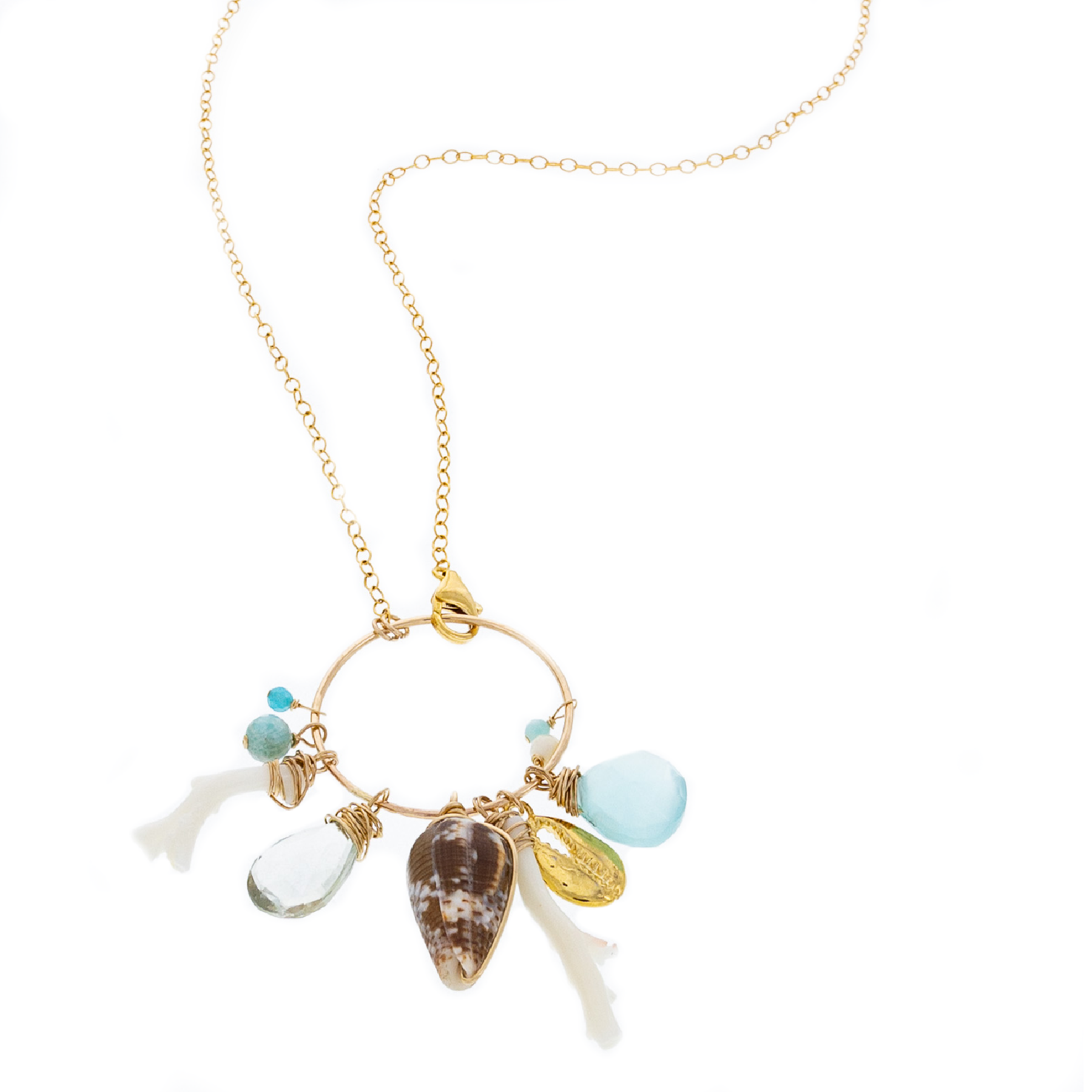 Shell Cluster Necklace - 21 Degrees North Designs - 21ºN