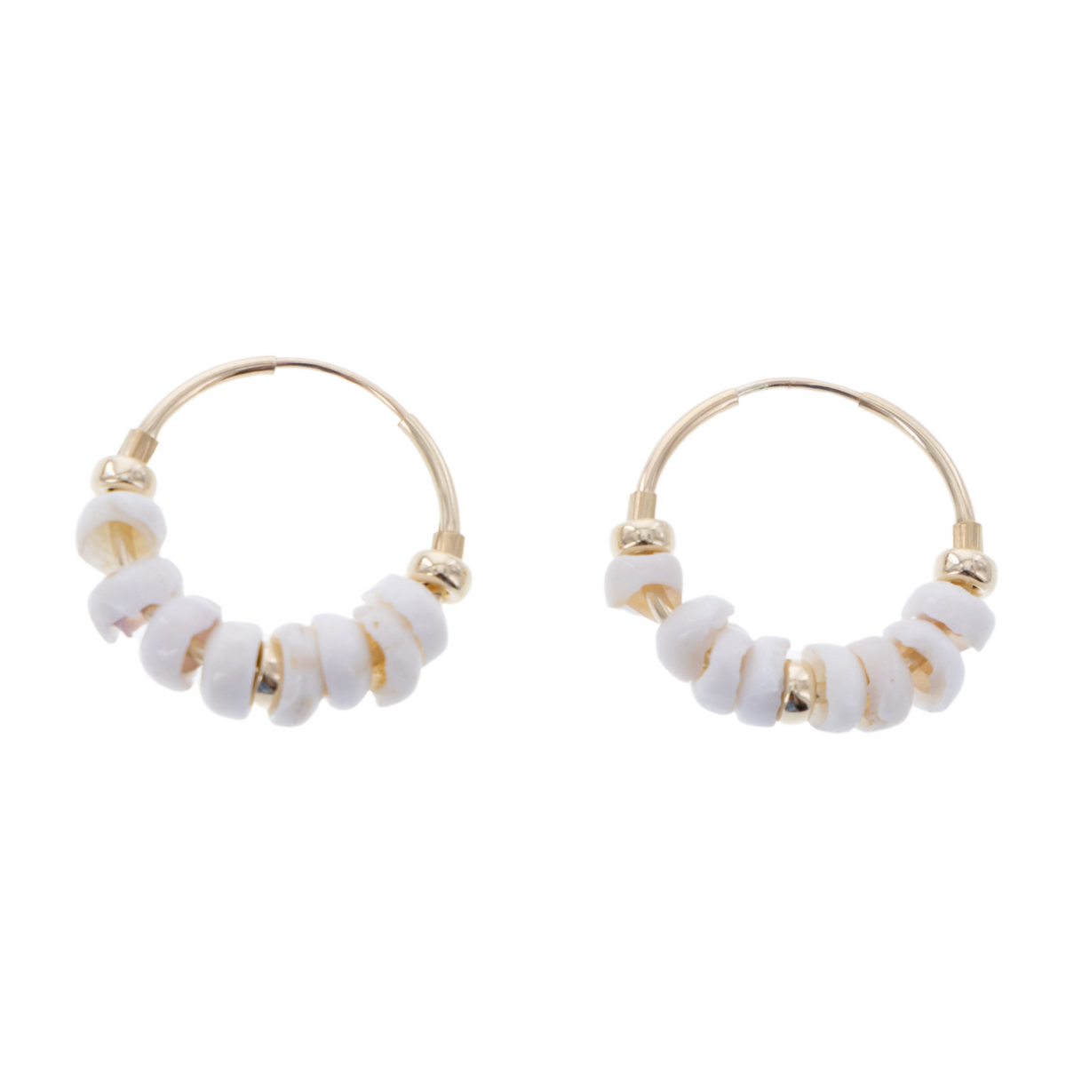 Puka Mini Hoop Earrings - 21 Degrees North Designs - 21ºN