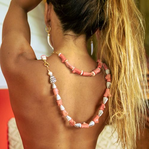 Cone and Coral Lei - 21 Degrees North Designs - 21ºN