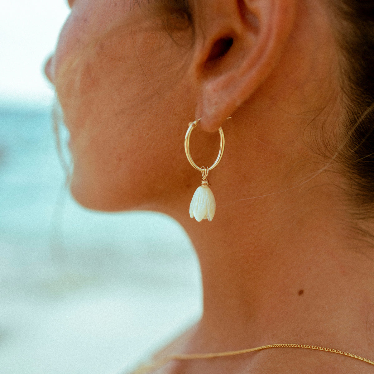 Pikake Oval Hoops - 21 Degrees North Designs - 21ºN