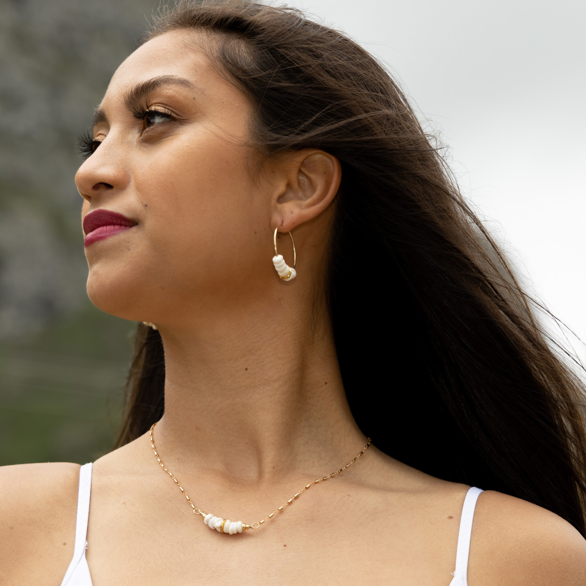 Pukalii Hoop Earrings - Gold - 21 Degrees North Designs - 21ºN